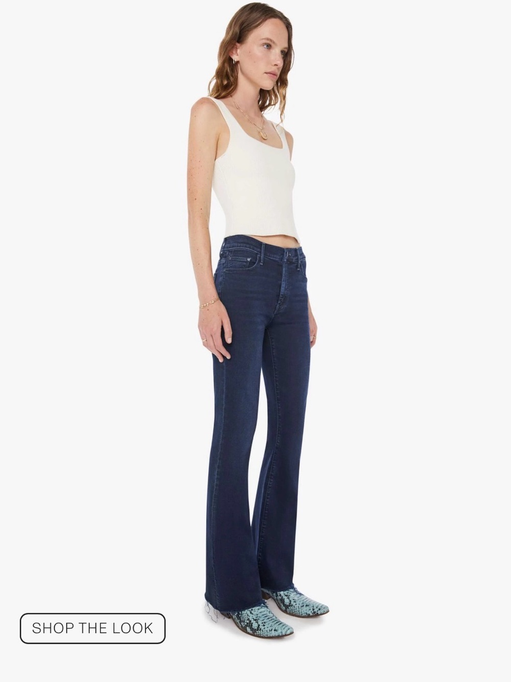 MOTHER Dark Blue Flare Jeans